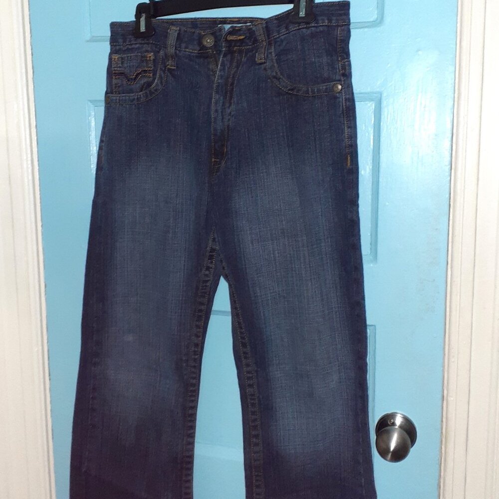 👤MEN'S BLUE DODECA PREMIUN DEMIN STRAIGHT JEANS  ( SZ: 30X30 ) -    $25